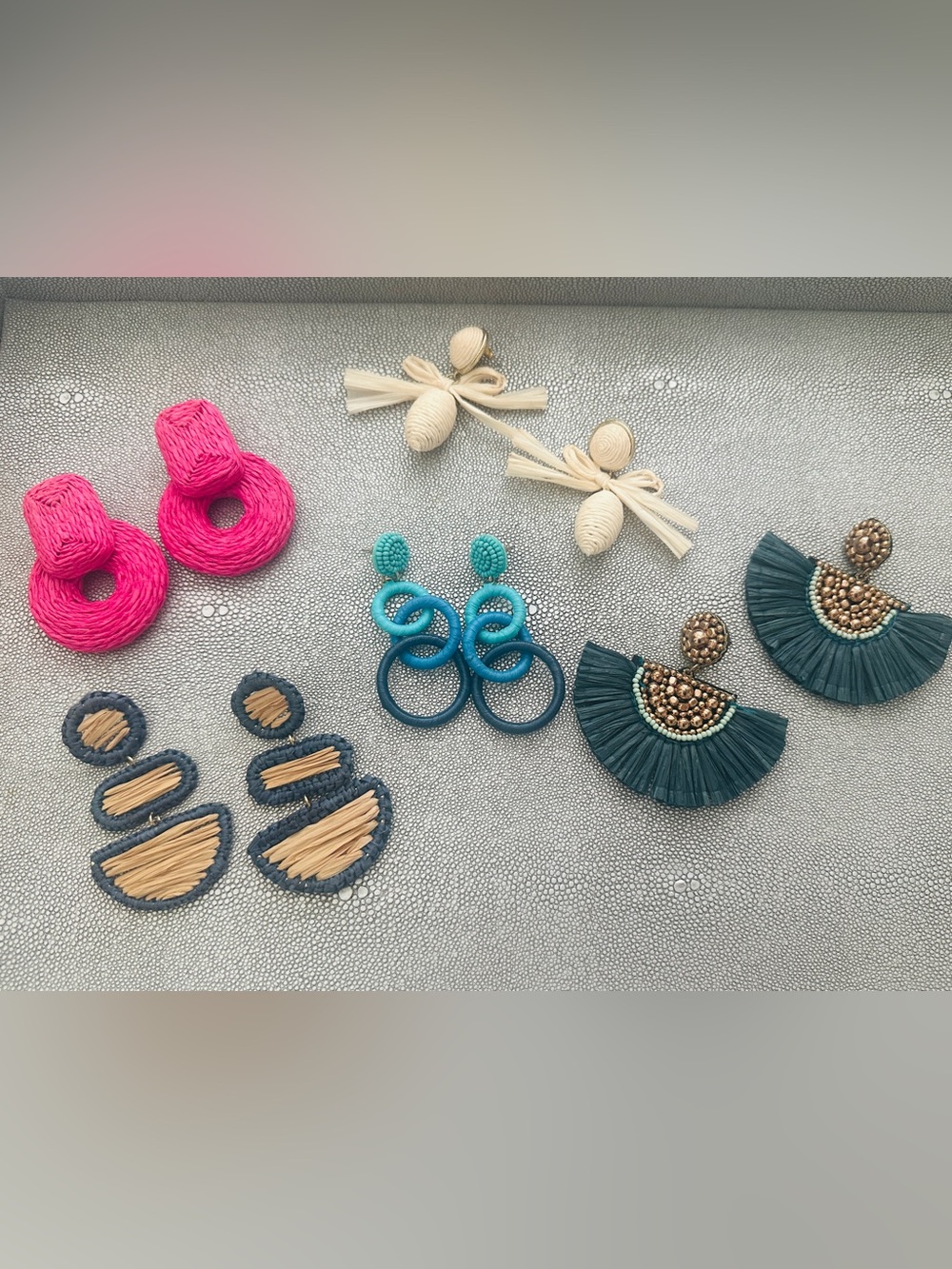 Raffia Earrings set
